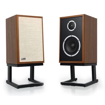 KLH Model 3 english walnut with stonewash linen grilles