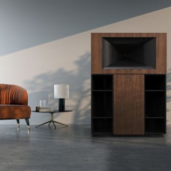 Klipsch Jubilee walnut in room