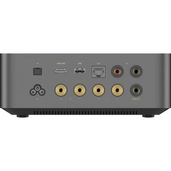 WiiM Amp Ultra space grey rear-connections