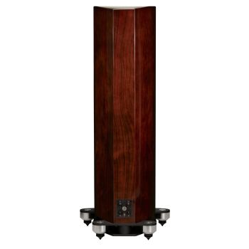 Fyne Audio F703SP piano gloss walnut rear-connections