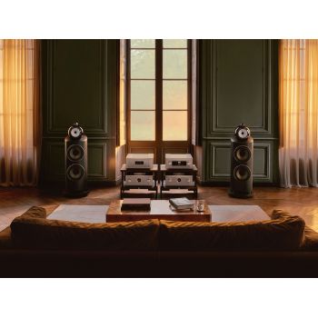 Bowers & Wilkins 801 D5 dark walnut in room