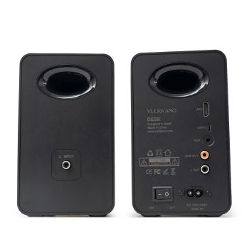 Vulkkano Desk black rear-connections
