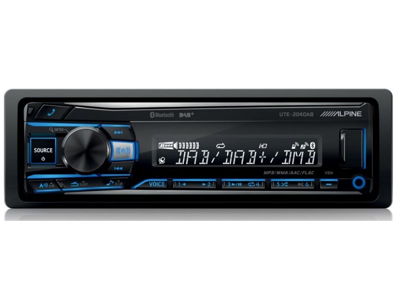 Alpine UTE-204DAB variable color - radio usb - bluetooth - dab radio