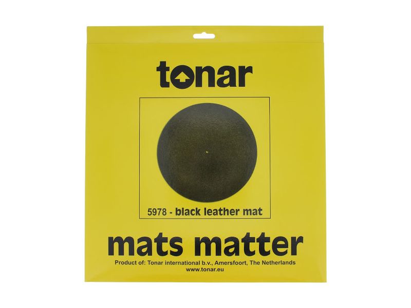 Tonar Black Leather turntable mat