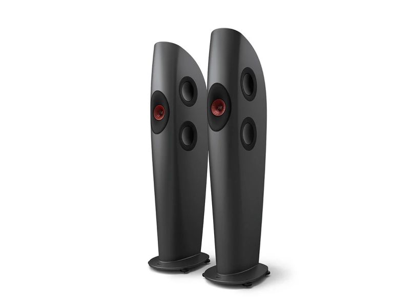 Kef Blade Two Meta charcoal grey red