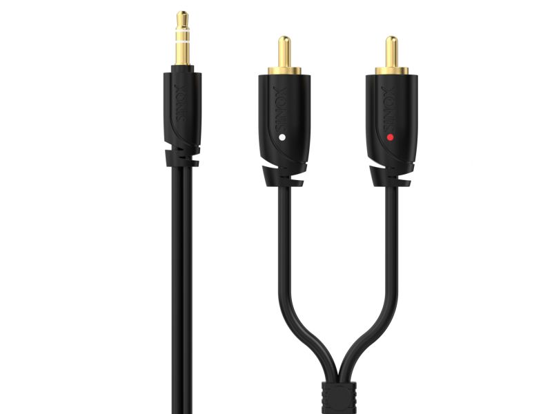 Sinox SXA-06001 - 3.5mm mini jack σε 2 male rca - 1 μετρο