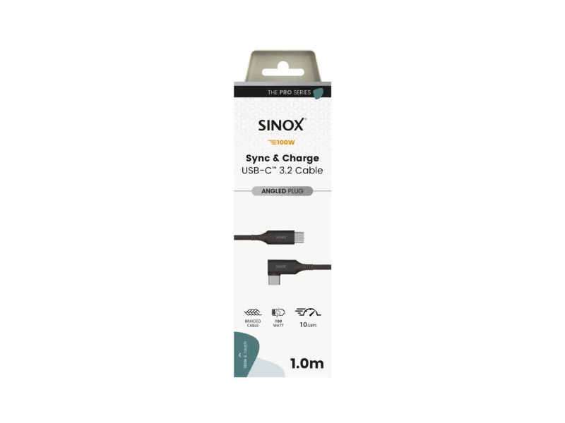 Sinox PRO USB 3.2 Gen-2 SXI06381 - C male to C angled male - 1m