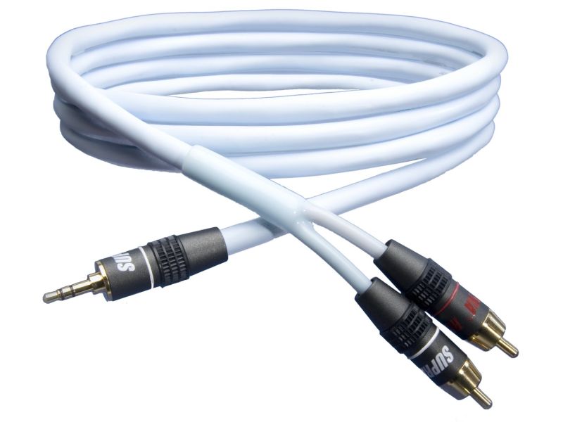 Supra BiLine - mini jack 3.5mm σε 2 male rca -1 μέτρο